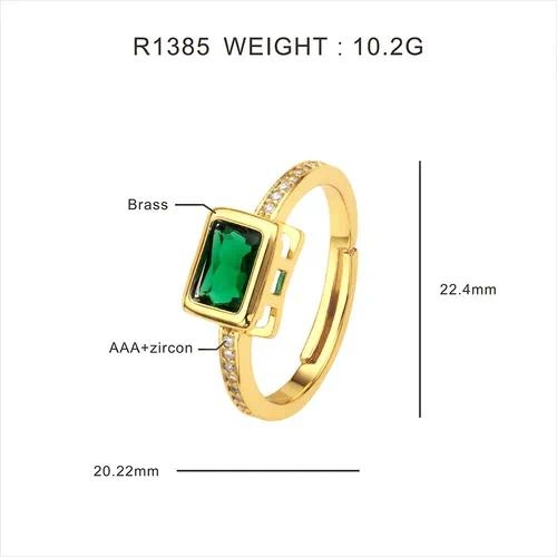 💚 Emerald Radiance Gold Ring