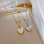 Radiant Love Heart Chain 🤍 | Anti-Tarnish Crystal Heart Pendant Necklace for Women - Image 3
