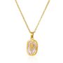 Luxe Rose Medallion Chain 🤍 | Anti-Tarnish Golden Rose Pendant Necklace for Women - Image 3