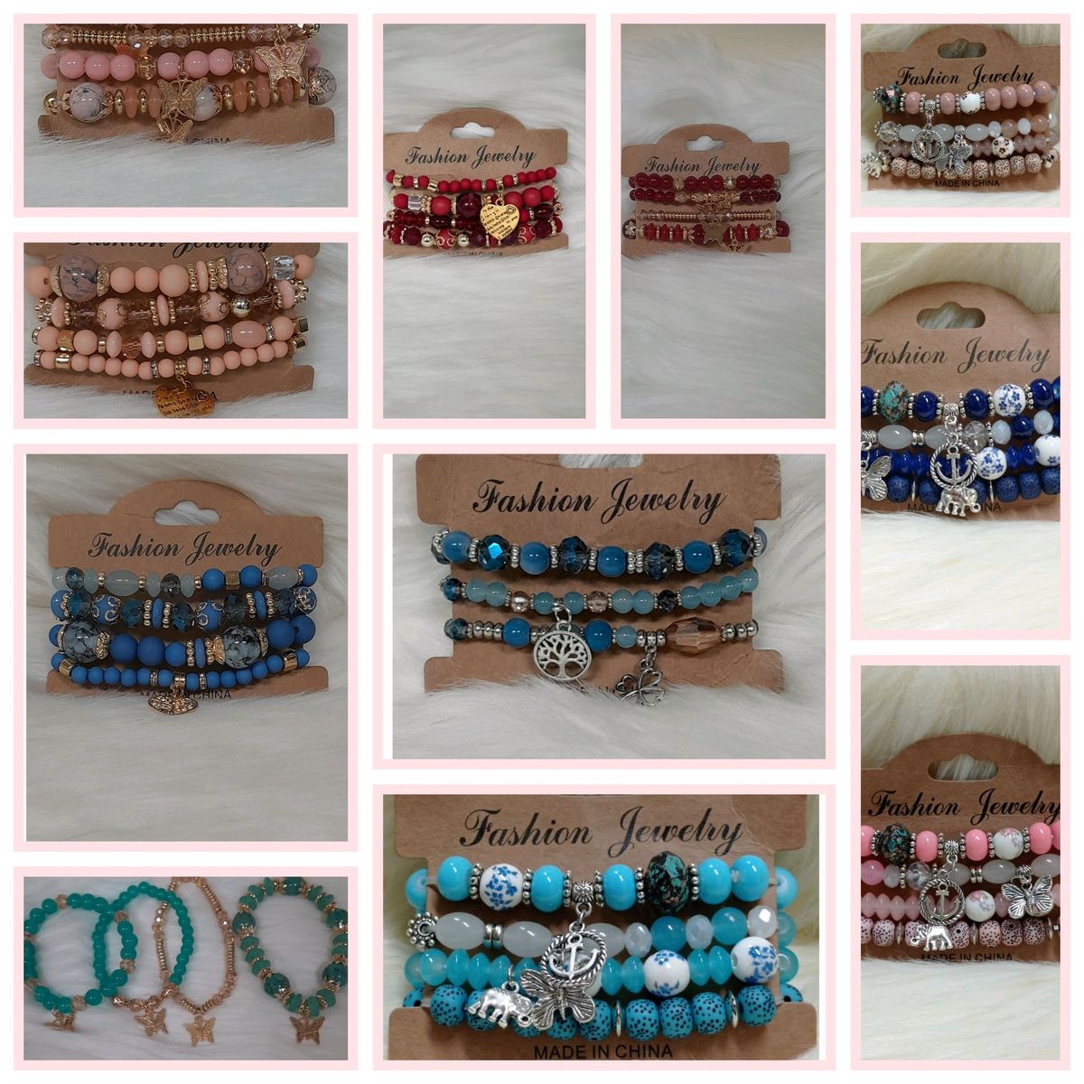 4372bedc80cd9e71df0d1c68d36311c2 Dreamy Glow Bracelet Stack π | Elegant Beaded Charm Bracelet Set for Girls - Image 1