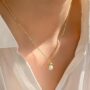 Luxe Pearl Aura Chain 🌟 – Golden Pearl Pendant Necklace (Anti-Tarnish) - Image 2