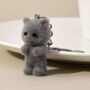 Fluffy Cat Bow Charm – Cute Kitty Keychain - Image 3