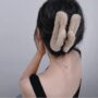 Furry Square Claw Clip – Soft Hair Accessory 🐻 - Image 2