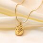 Golden Luxe Rose Pendant 🌹 | Anti-Tarnish Rose Engraved Necklace for Women - Image 3