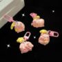 Pink Pig Star Keychain Cheese – Cute & Fun - Image 2