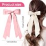 Satin Stream Ribbon Bow – Elegant Long Ribbon Hair Clip 🎀 - Image 3