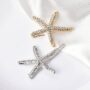 Starfish Charm Hair Clip – Ocean-Inspired Silver Hair Accessory ⭐🐚✨