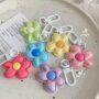 Cartoon Style Flower Resin Women's Keychain – Cute & Durable