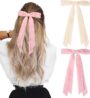Velvet Luxe Bow – Elegant Long Ribbon Hair Clip 🤍 - Image 2