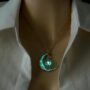 Moonlight Aura Luminous Pendant Chain 🌙 |  Glowing Crescent Moon Necklace for Women & Men - Image 2