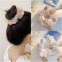 Dreamy Daisy Scrunchie – Pastel Floral Hair Tie - Image 2