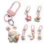 Radish Rabbit Charm – Cute Flower Bunny Keychain - Image 2