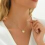 Golden Heart Glow Necklace ✨ | Elegant White Heart Pendant - Image 2