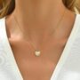 Golden Heart Glow Necklace ✨ | Elegant White Heart Pendant - Image 3