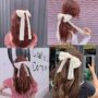 Ivory Luna Moonstream Bow – Elegant Long Ribbon Hair Clip 🌙 - Image 2