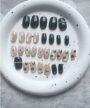 Noir Blossom Press-On Nails – Elegant Black & White Floral Design for Chic Style 🖤🌸✨ - Image 3