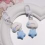 ⭐Blue Cloud & Star Bag Charm – Cute Keychain Accessory - Image 3