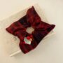 Cozy Check Bow Scrunchie – Red Plaid Hair Tie