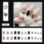 Black Love Press-On Nails – Chic Heart Design for a Romantic & Stylish Look 🖤🤍✨ - Image 2