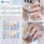 Blossom Sky Press-On Nails – Elegant Blue Floral Nails with Delicate Designs 🌸💙✨ - Image 3