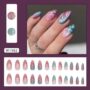Ocean Glow Press-On Nails – Iridescent Blue & Pink Gradient Nail Set 🌊💖✨ - Image 2