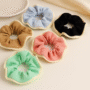 Textured Ruffle Scrunchie – Soft Pastel & Neutral Hair Tie Set