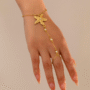 Starfish Pearl Hand Chain Bracelet – Ocean Elegance Jewelry 🌊✨ - Image 2