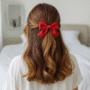 Classic Bow Pair – Elegant Ribbon Hair Clips 🖤 - Image 2