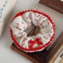 Cherry Bow Scrunchie – Cute Red Fruit Hair Tie - Image 3