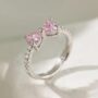 🎀 Pink Bow Sparkle Ring