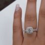 💎 Radiant Cushion Halo Ring - Image 3