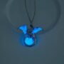 Blue Flame Dragon Pendant Necklace 🔥💙 | Luminous Glow Jewelry