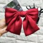 Satin Ribbon Bow – Elegant Satin Hair Clip 🤍