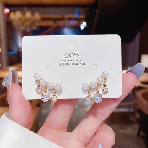 🤍 Pearl Cascade Drop Earrings