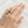 💚Emerald Round Glow Gold Ring - Image 2