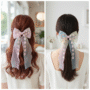 Rose Blossom Ribbon Bow – Pastel Embroidered Floral Hair Clip 🌸🌹✨ - Image 4