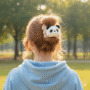 Panda Plush Scrunchie – Cute Fluffy Hair Tie - Image 2