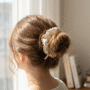 Bear Bowknot Scrunchie – Cute Teddy Hair Tie - Image 2
