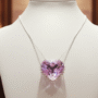 💜Elegant Heart Amethyst Necklace | Violet Crystal Chain for Women