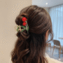 Cherry Blossom Claw Clip 🍒🌿 – Elegant Floral Hair Claw for Stylish Hairstyles - Image 2