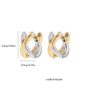 ✨ Dual-Tone Knot Hoop Earrings – Gold & Silver - Image 3