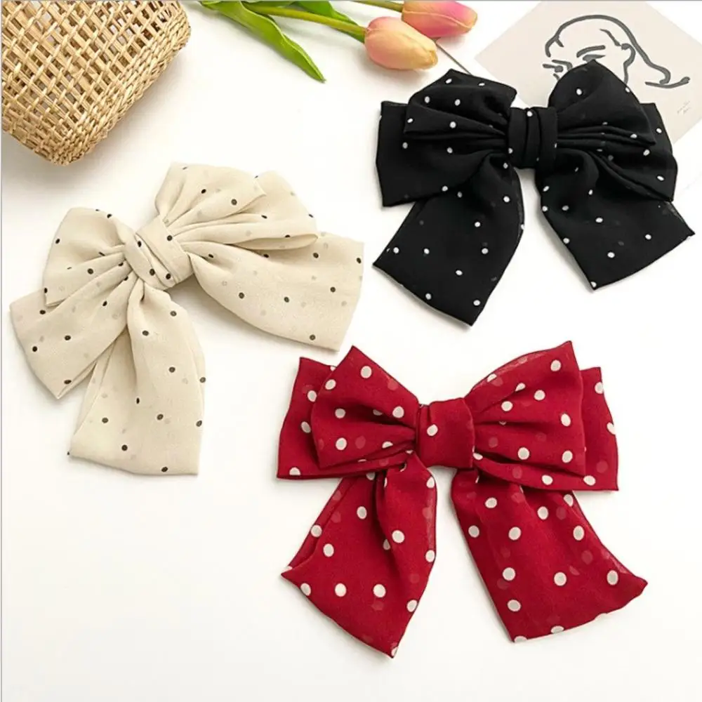 H68d1984768ea4e858a5697e0b3af202cQ Polka Dot Ribbon Hair Bow β Cute Bow Hair Clip π - Image 1