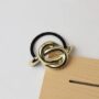 Metallic Twist Hair Tie – Gold Knotted Elastic Band - Image 3