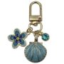 Lake Blue Seashell Charm – Ocean Flower Keychain - Image 2