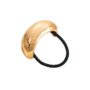 Metallic Oval Hair Tie – Golden Minimal Elastic Band