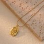 Golden Luxe Rose Pendant 🌹 | Anti-Tarnish Rose Engraved Necklace for Women