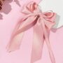 Classic Satin Bow – Elegant White Satin Hair Clip 🎀✨🤍