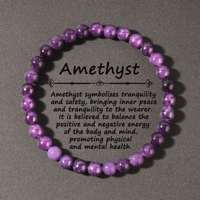 Sc615c6fdbe834a8f9e8b74804a15b5cfE.jpg_640x640q90 Amethyst Harmony Aura Bracelet π β Unisex Healing Crystal for Balance & Tranquility - Image 1