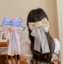 Rose Ribbon Hair Bow – Elegant Long Bow Hair Clip 🌹
