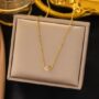 Minimal Glow Diamond Chain 🤍 | Anti-Tarnish Solitaire Gold Necklace for Women